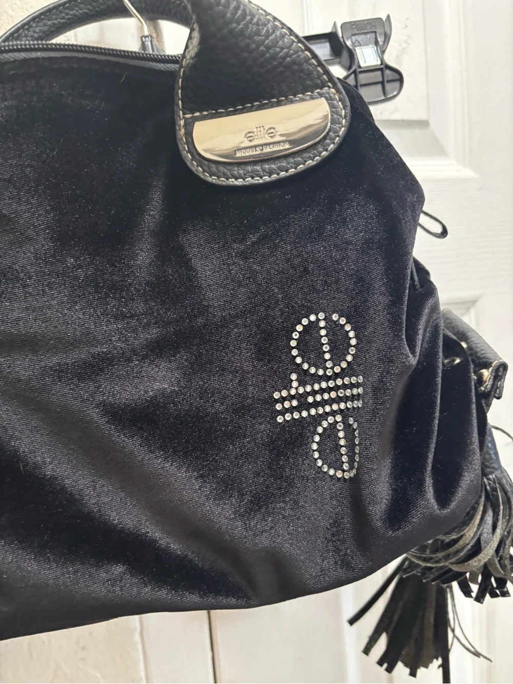 Elite fashion models Black Studded Satchel Bag
